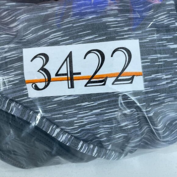 Zyia Gray & White Patterned Strappy Sports Bra no size tag 3422 - Picture 6 of 7